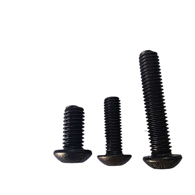 Blackened Carbon Steel Hex Socket Cap Screw with Full Thread and Flat Round Head