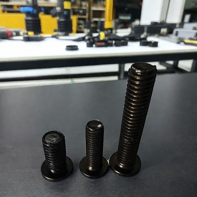 Blackened Carbon Steel Hex Socket Cap Screw with Full Thread and Flat Round Head