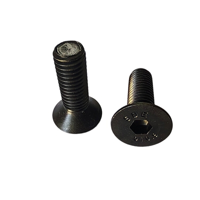 DIN Standard Durable Flat Head Socket Cap Screw Blackened Carbon Steel Full Thread
