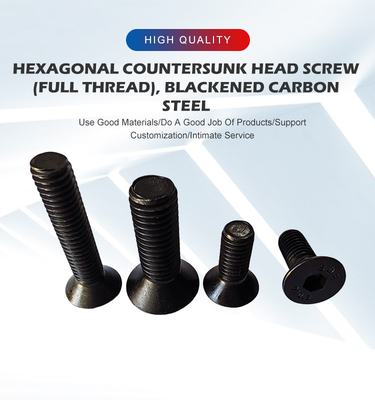 Fully Threaded Hex Socket Cap Screw with Flat Countersunk Head and Zinc Plated Finish