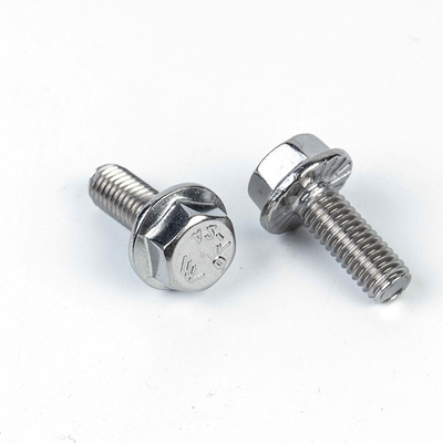 Full Thread Stainless Steel Hex Flange Bolt M3 M4 M5 M6 DIN934 933 with Plain Finish