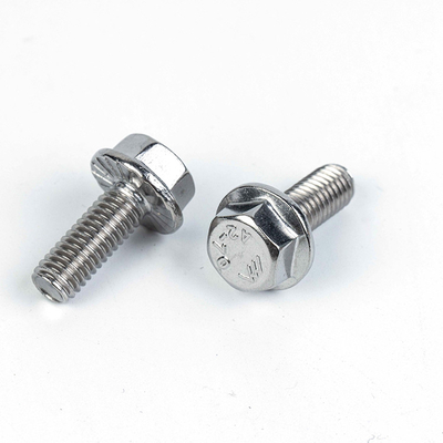 GB5789 Stainless Steel Hex Flange Head Screw M5 M6 M8 M10 M12 Plain Finish 304 GB5789