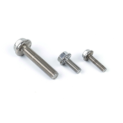 Customized 304 316 A2 A4 Hex Flange Titanium Machine Thread Bolt for Stainless Steel