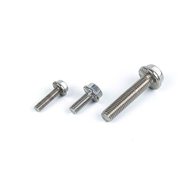 304 Stainless Steel Flange Hexagonal Bolt with Outer Hexagonal Head M5 M6 M8 M10 M12