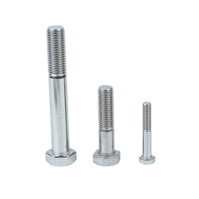 Plain Finish Customizable M5 M8 Stainless Steel Hex Bolts DIN931 304 316 Half Thread Bolt