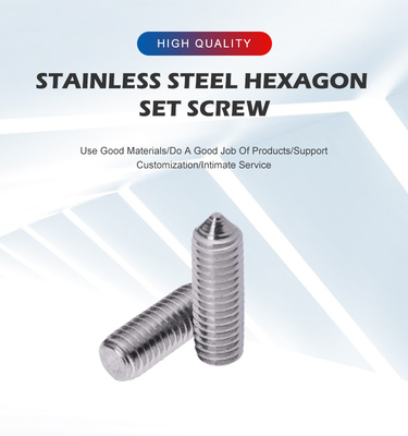Custom Hexagon Socket Allen Drive Grub Set Screws Plain Finish A-level Strength Grade