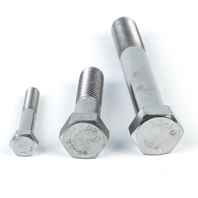 Customized DIN931 Stainless Steel Grade 5.8 M6*25mm Hex Bolt in with Galvanized Finish