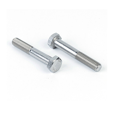 Customized DIN931 Stainless Steel Grade 5.8 M6*25mm Hex Bolt in with Galvanized Finish