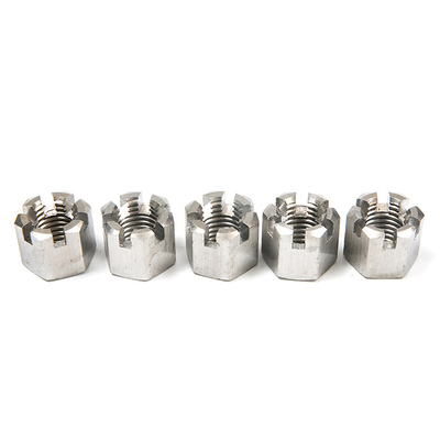Fastening Stainless Steel 304 316 Slotted Nuts DIN935 Hex Nut Control 100% Inspected