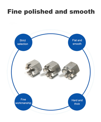 Hex Slotted Nuts with Other Measurement System DIN935 Carbon Steel and Stainless Steel