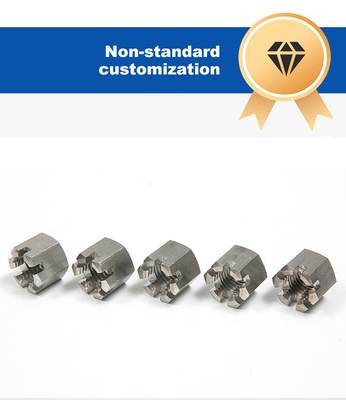 DIN Standard A2-70 Slotted Castle Hex Nut M14 M16 M20 Hexagon Locking Nuts Other Finish