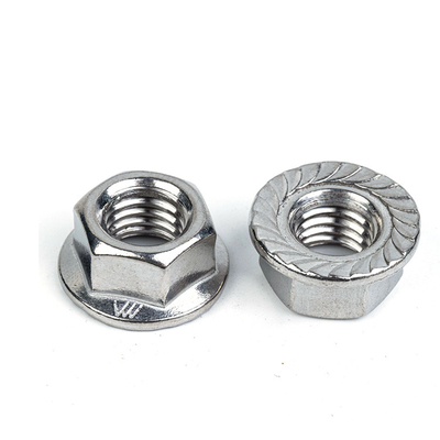 Imperial Measurement System Stainless Steel Self Locking Hex Flange Nut M4 M5 M6 M8 M10 8x20