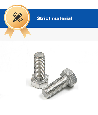 Extended Outer Hexagon Bolt with Full Thread and Plain Finish Made of Stainless Steel