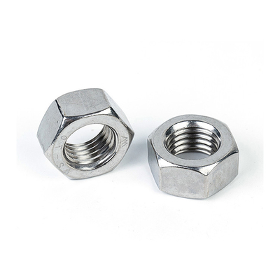Stain Steel Hexagon Nut Silver Color or Custom Finish for Industrial Applications