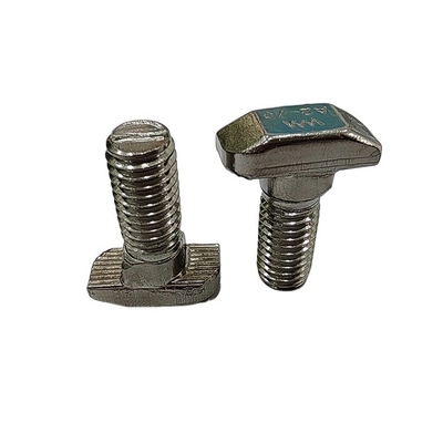 304 Stainless Steel Channel T Bolts Industry M6/M8 T Head Bolt Screws for Aluminum Profile