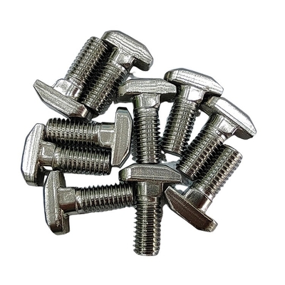 Full thread type t-bolt and nuts M8 M10 for solar mounting stainless steel square head