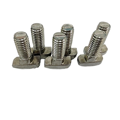 Plain Finish T Slot Bolt Screw Nut Fastener M5 M6 M8 M10 T Carbon Steel Stainless Steel