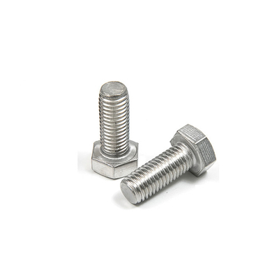 Longer Full Thread Hexagon Bolt Plain Finish Stainless Steel 304 Bolts