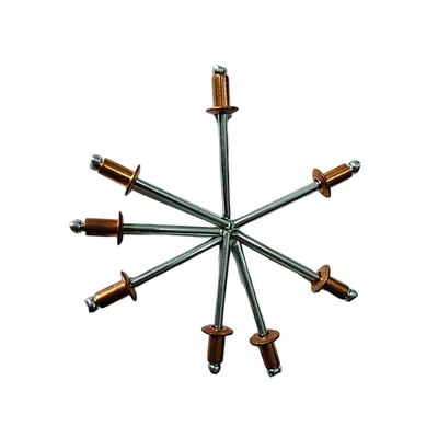 Corrosion Resistant Brass Open End Pop Rivets for Multiple Applications Length 3-35mm