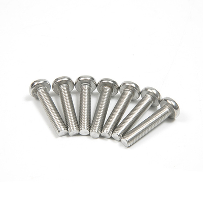 304 316 Stainless Steel Full Thread Phillips Pan Head Machine Screws INCH Plain Finish