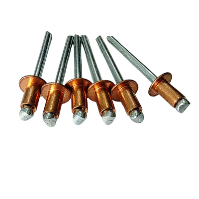 Polished Brass Open End Pop Rivets for Machinery Construction and Automotive Applications