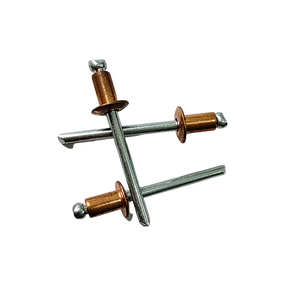 Polished Brass Open End Pop Rivets for Machinery Construction and Automotive Applications