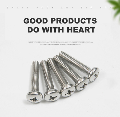 custom head flat tail rust resistant SS304 machine screws with full thread type INCH