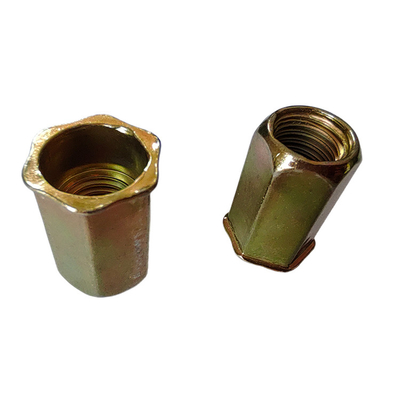 4.8 Grade Zinc Yellow-Chromate Plated Full Hex Rivet Nut for Small Head Applications