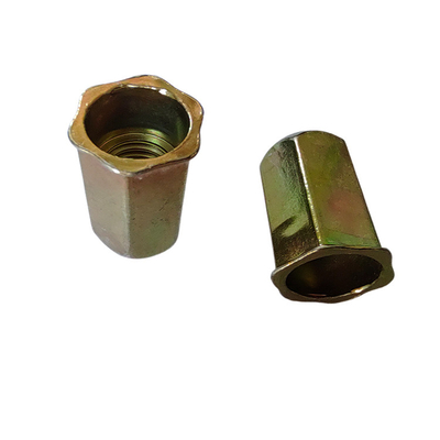 Yellow Zinc-Plated Carbon Steel Full Hex Open Rivet Nut for Automotive M4-M5-M6-M8-M10