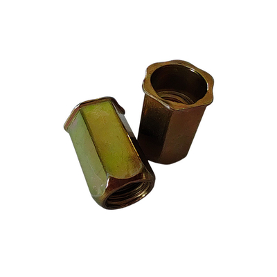 Yellow Zinc-Plated Carbon Steel Full Hex Open Rivet Nut for Automotive M4-M5-M6-M8-M10