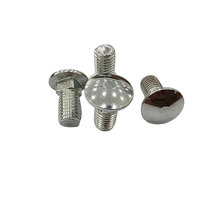 Stainless steel carriage bolt M12 round head square neck with flat head DIN standard