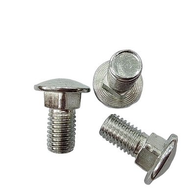 Stainless steel carriage bolt M12 round head square neck with flat head DIN standard