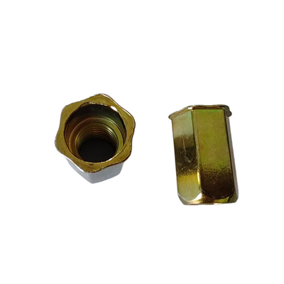 Metric Measurement System Small Head Full Hex Open Rivet Nut with Yellow Zinc Plating
