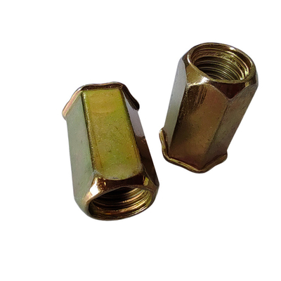 Metric Measurement System Small Head Full Hex Open Rivet Nut with Yellow Zinc Plating