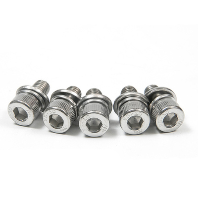 Plain Finish Stainless Steel Combination Screw Internal Hexagonal Flat Spring Washer