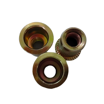 Open Type M4-M5-M6-M8-M10 Corrosion Resistant Yellow Zinc Plated Carbon Steel Rivet Nut