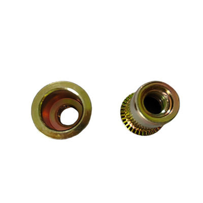 M4-M5-M6-M8-M10 Open Type Yellow Zinc Plated Carbon Steel Flat Head Threaded Rivet Nut