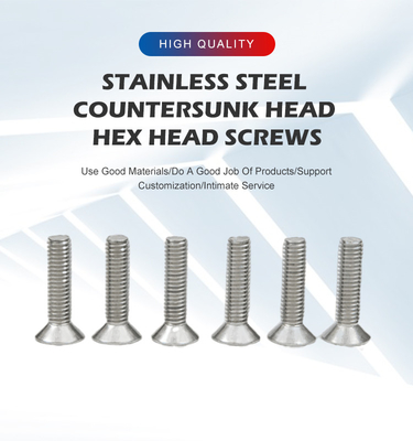 Customized High Strength Metric Full Thread Flat Point Allen Flat Head Socket Cap Screws