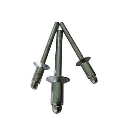 High Strength 4.8mm Open End Blind Rivets with Iron Countersunk Head in Bright Finish