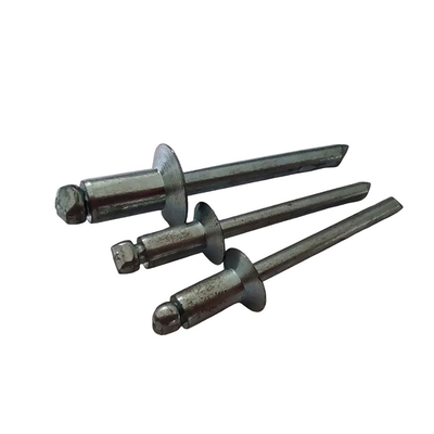 High Strength 4.8mm Open End Blind Rivets with Iron Countersunk Head in Bright Finish