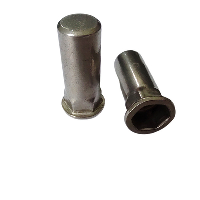 Semi-Hex Closed End Rivet Nut with High Load Capacity M3-M12 and Nickel Plated Finish