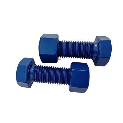 Custom Stud Bolt External Hexagonal Sample with Plain Coating 10mm-1000mm Length