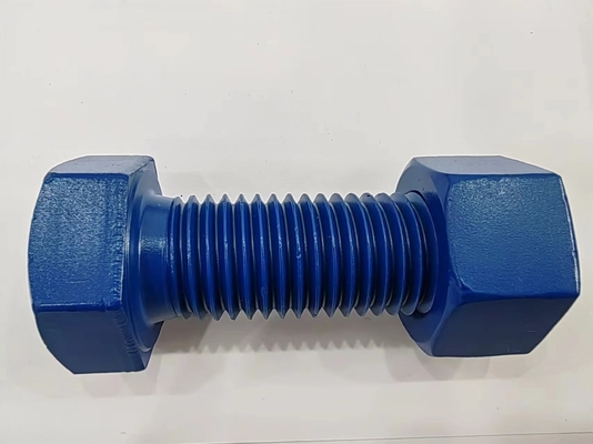 Custom Stud Bolt External Hexagonal Sample with Plain Coating 10mm-1000mm Length