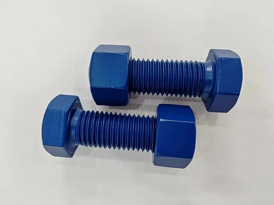 Custom Stud Bolt External Hexagonal Sample with Plain Coating 10mm-1000mm Length