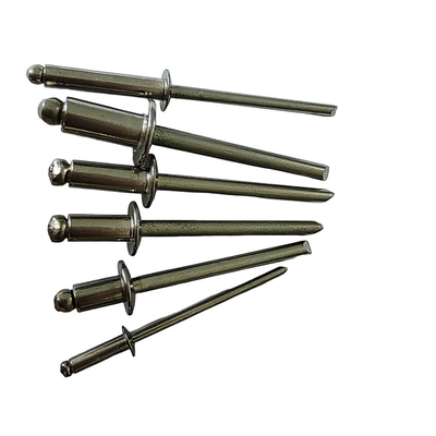 Stainless Steel 4.0mm Open End Blind Rivets Round Head Easy Installation Bright Finish