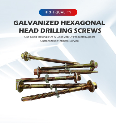 Galvanized Self-Tapping Roofing Screw for High Strength Binding in Metric Performance