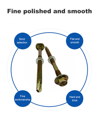 Galvanized Self-Tapping Roofing Screw for High Strength Binding in Metric Performance