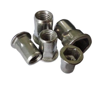 Metric Semi-Hex Blind Threaded Rivet Nut with Stainless Steel 304 8-18 Standard Material