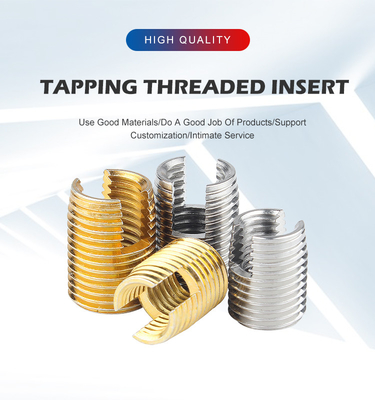 304L Slotted Thread Sleeve Screw Self Tapping Threaded Insert M2 M3 M4 M5 M6 M8