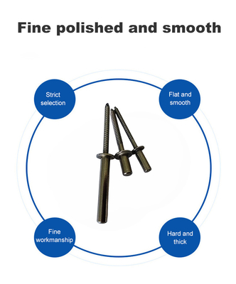 Stainless Steel Round Head Blind Rivet with DIN Standard and Wide Range of Sizes
